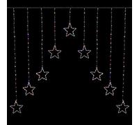 Premier Decorations Limited Led Star Curtain Light Rainbow Premier Christmas Window Net Light 1.2M X 1.2M
