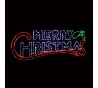 Premier Decorations Limited Multicolour Led Merry Christmas Silhouette (H) 2000mm