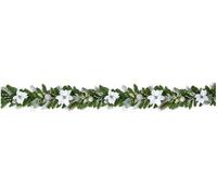 Premier Decorations Limited Premier - 1.8M Poinsettia Decorative Garland, White