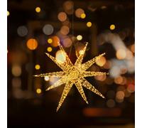 Premier Decorations Limited Premier 3D Hanging Light Up Starburst With 720 Warm White Leds