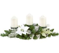 Premier Decorations Limited Premier - 70Cm Poinsettia Decorative Centrepiece, White
