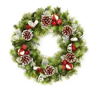 Premier Decorations Limited Premier Dressed Artificial Christmas Wreath Red & White 45Cm Door Decoration