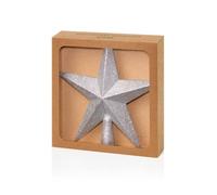 Premier Decorations Limited Premier - Silver Tree Top Star, Glitter Finish, 20Cm
