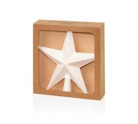 Premier Decorations Limited Premier - White Tree Top Star, Glitter Finish, 20Cm