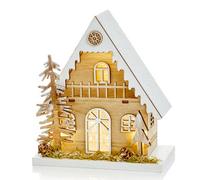 Premier LED Wooden House Scene 18cm Nordic Christmas Village