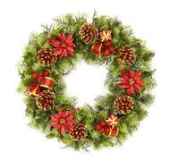 Premier 45cm Christmas Wreath With Drum Parcels - Red/Gold