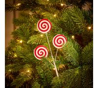 Premier Decorations Limited Red Lollipop Christmas Pick, (L) 200mm X (W) 120mm