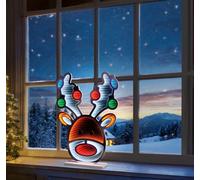 Premier Decorations Stag Reindeer Head Infinity LED Light Figure in Multicolor, Size 60cm | Charlies