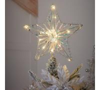 Premier Decorations Limited Silver Metallic Effect Star Christmas Tree Topper