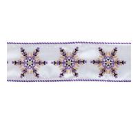 Premier Decorations Limited Snowflake Purple & White Wrapping Ribbon
