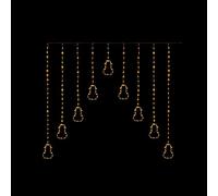 Premier Decorations Limited Snowman Christmas Window Curtain Light Decoration 258 Warm White Led 1.2M X 1.2M