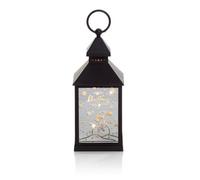 Snowman Scene Design 24cm Mirror Finish LED Christmas Lantern