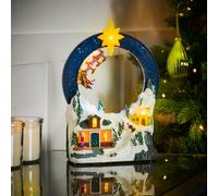 Premier Decorations Limited Village With Looping Santa Christmas Decoration