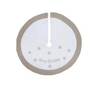 Premier Decorations Merry Christmas Tree Skirt in White Premier Decorations White