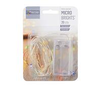 Premier Decorations Multi Colour Christmas Battery Operated 20 Ultra Bright Micro Pin Wire LED Lights