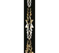 Premier Decorations PACK OF 4 Festive 2.7m IVORY & GOLD Christmas FOIL GARLANDS