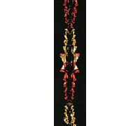 Premier Decorations PACK OF 4 Festive 2.7m RED & GOLD Christmas FOIL GARLANDS