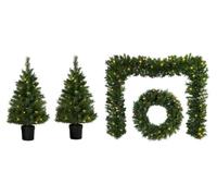 Premier Decorations Pre-Lit Christmas Door Set