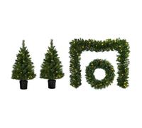 Premier Decorations Pre-Lit Christmas Door Set