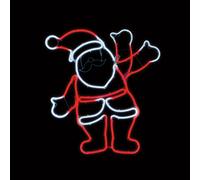Premier Decorations Prelit Christmas Animated Neon Waving Santa Decoration