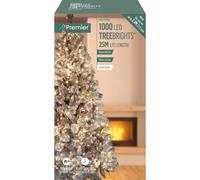 Premier Decorations Premier - 1000 Led Warm White, Multi-Action Treebrights With Timer And Clear Cable, 25M