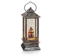 Premier Decorations Premier Battery Operated Glitter Water Spinner 'Lantern' Decoration, White, 40.01 x 19.99 x 19.99 cm 997.9 Grams