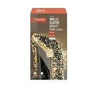 Premier Decorations Premier Decorations-960 Multi Action Cluster LED Lights with Timer-Warm White, ONE