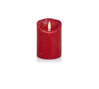 Premier Decorations Red LED Flickabrights Wax Candle Battery Operated Christmas Decoration Xmas Festive Décor 13cm x 9cm