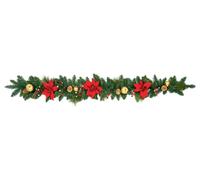 Premier Decorations Red Poinsettia Christmas Garland