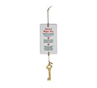 Premier Decorations Santa's Magic Key Christmas Door Charm in Gold Premier Decorations Gold