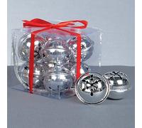 Premier Decorations Snowflake Jingle Bells Silver 8cm x 4cm AC145021S
