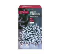 Premier 200 LED Supabrights Christmas Lights with Timer White