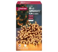 Premier Decorations SupaBrights Multi-Action 80 LED with Timer - Vintage Gold