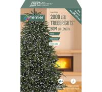 Premier Decorations TreeBrights 2000 White LED String Lights 50m Indoor/Outdoor Premier Decorations White