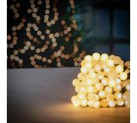 Premier Decorations Warm White Christmas Pearl Berry Lights