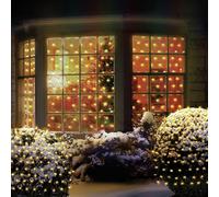 Premier 1.7m x 1.2m 180 LED Multi Action Christmas Net Window Light - Warm White