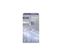 Premier Decorations White 860 Large Pin Wire LED Ultrabrights Garland Silver Wire Lights with Timer Function Indoor/Outdoor Use