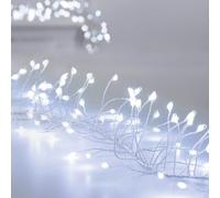 430 LED UltraBrights Multi-Action Christmas Garland Silver Wire Lights WHITE