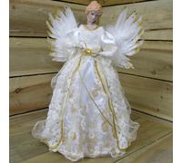 Premier Deluxe 40cm Christmas Tree Fairy / Angel Decoration Ornament - Gold