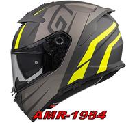 Premier Devil Gty Full Face Helmet Fiber Black Yellow Fluorescent Matte