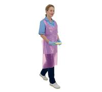 Premier Disposable Polythene Aprons On A Roll, Pack of 200, 69 x 117 cm, Pink