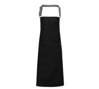 Premier District Bibbed Apron Black Denim (One Size)