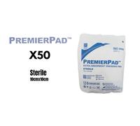 Premier Dressing Pad Sterile 10cm x 10cm Pack of 50 - REF: PM2002N