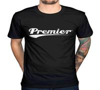 Premier Drums Logo Men's T Shirt Percussion Musical Instruments Black M
