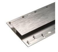 Premier Dual Edge Carpet to Carpet Transition Bar, Brushed Aluminium, 60mm Wide, 8mm Profile, Screw Down Fixing, 0.9m-2.7m (Brushed Pewter)
