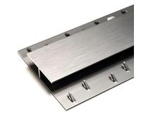 Premier Dual Edge Carpet to Carpet Transition Bar, Brushed Aluminium, 60mm Wide, 8mm Profile, Screw Down Fixing, 0.9m-2.7m (Brushed Steel Nickel)