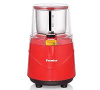 Premier Electric Grinder 350W Stainless Steel Wet & Dry Grinding Machine for Spices, Herbs, Nuts, Seeds, Grains - Compact Portable Mill with Safety Lock, Detachable Blades & Clear Lid