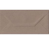 Premier Envelopes Recycled Fleck Craft DL - 110 mm x 220 mm 100gsm Gummed Envelope (Pack of 50)