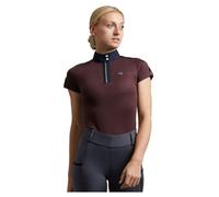 Premier Equine Amia Womens Technical Short Sleeve Riding Top - Wine