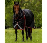 Premier Equine Buster 100g Turnout Rug with Snug-Fit Neck Cover Black - Black / 6'3